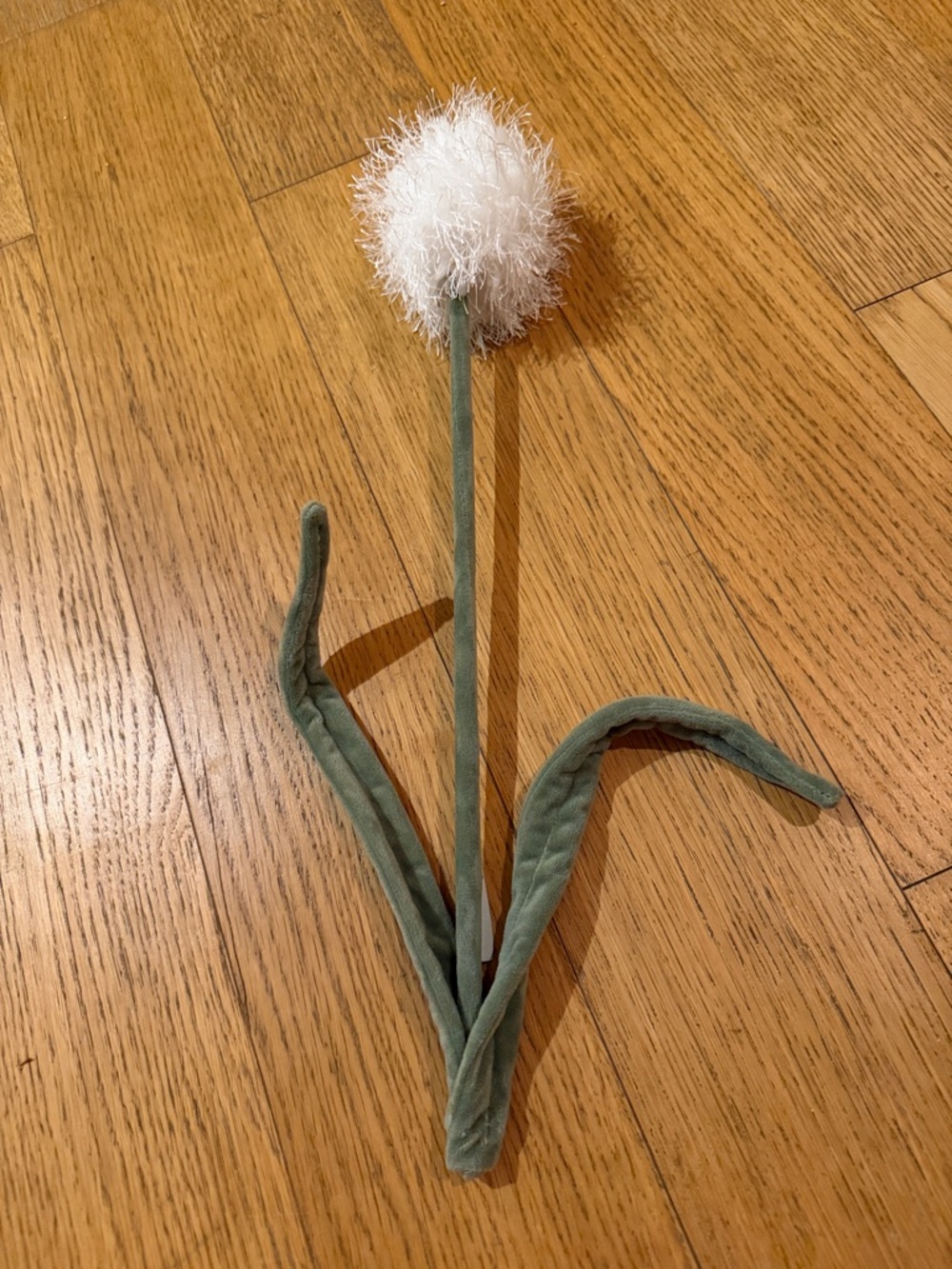 Cj Hendry Flower Market White Pom Pom Plush Flower Art Collectible.